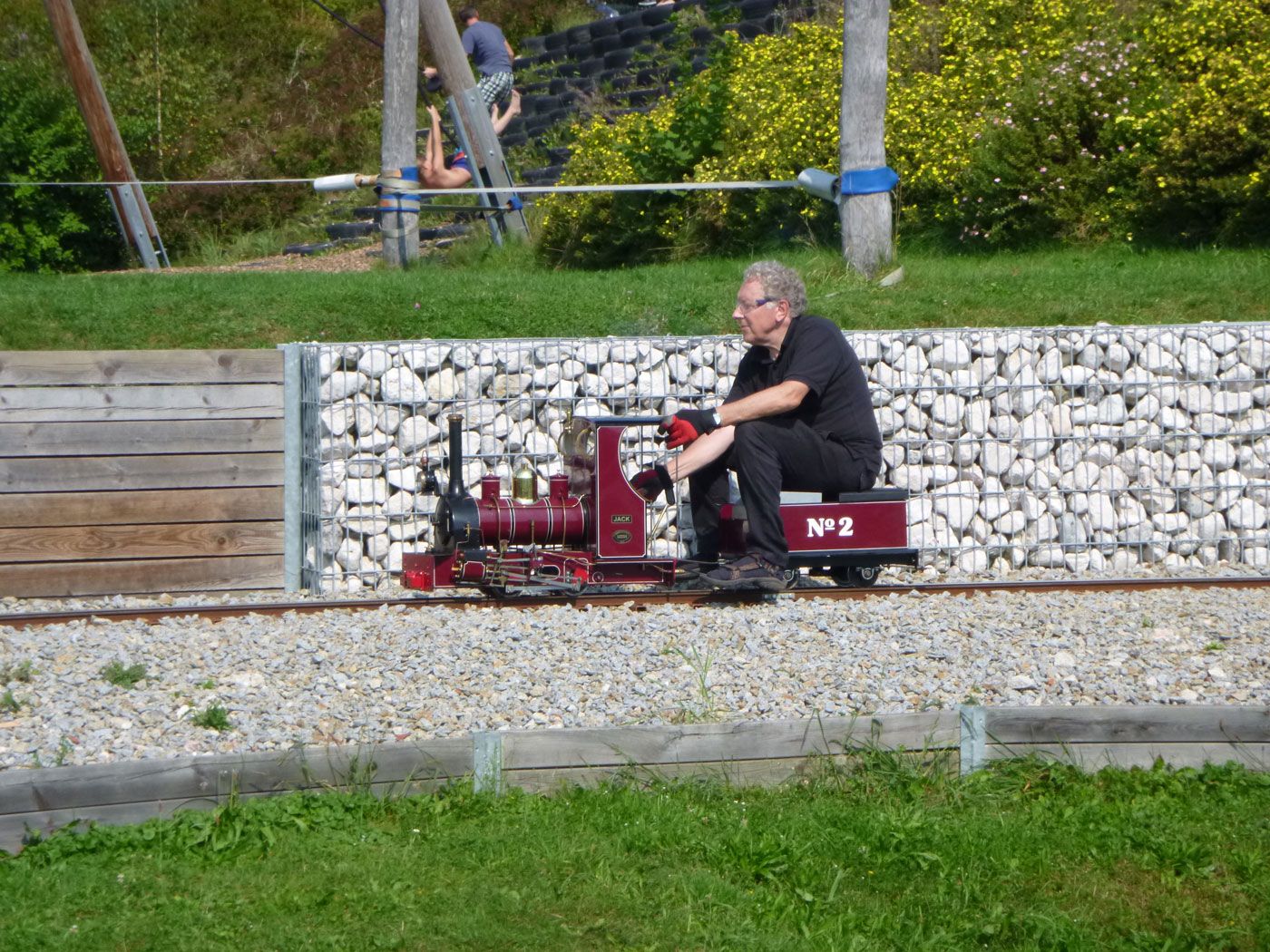 Expertentreffen der Parkbahnszene Süd auf der Obralino Minibahn 2020, in Neukirchen an der Vöckla